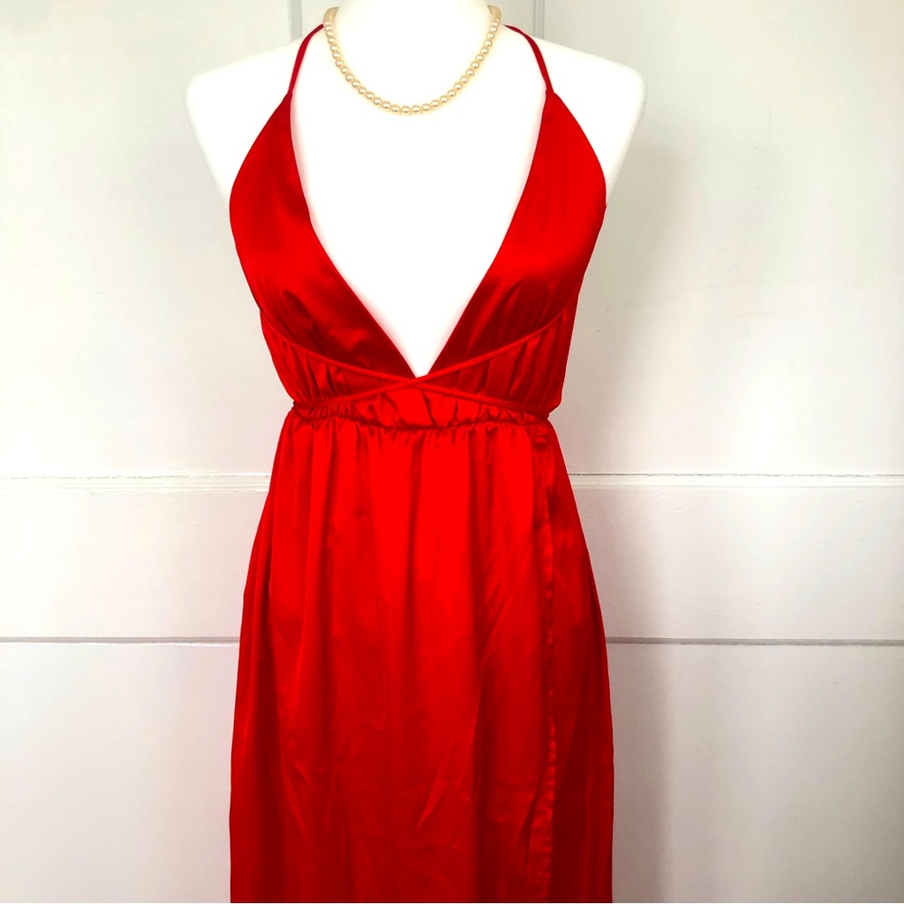 Elegant Red Maxi Dress